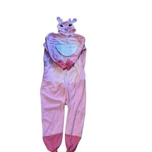 Costume Lillo and Stitch Pink PJ/Costume Long Sleeve Comfortable Size XL EUC